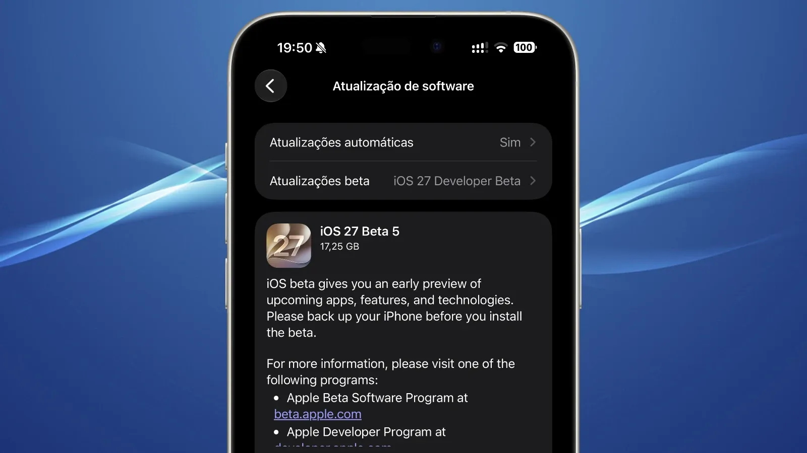 Apple iOS 27 beta 5 já chegou. O que é que muda (e o que é que ainda falha)?